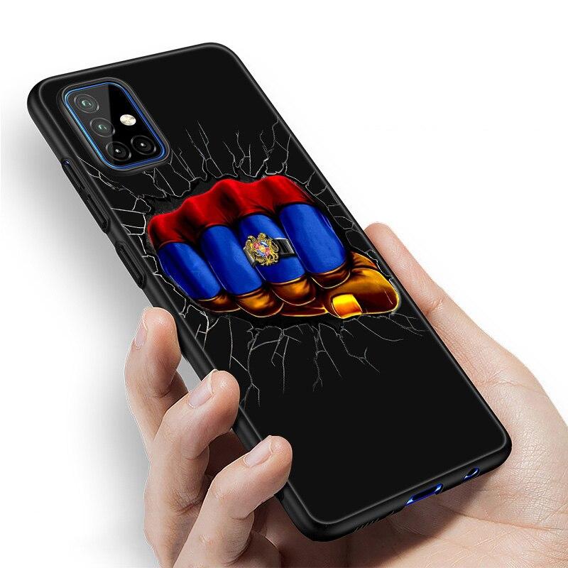 Armenia Armenians Flag Case For Samsung Galaxy A12 A02S A22 A32 A52 A72 A71 A51 A41 A31 A21 A11 A50 A70 A10S A20S Black Cover