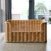 Imitation Rattan Storage Basket, File Organizer for Books Magazines, Study Office Desk & Cabinet Shelf Decor