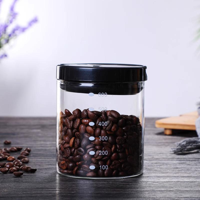 Airtight Lead-Free Glass Storage Jar for Coffee, Tea, Grains, and Dry Goods
