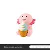 Cute handmade figurine  Snowman ice cream home desk resin small figurine craft item