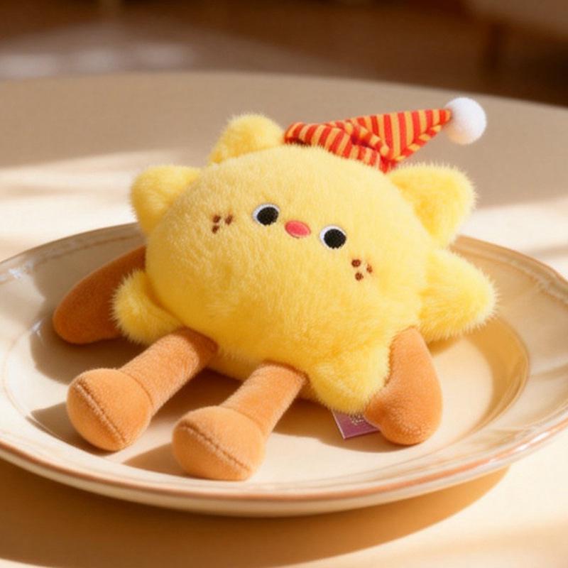 Weather Cartoon Plush Magnet Toy: Sun, Moon, Stars, Clouds - Cute and Creative Gift 15cm (40g)