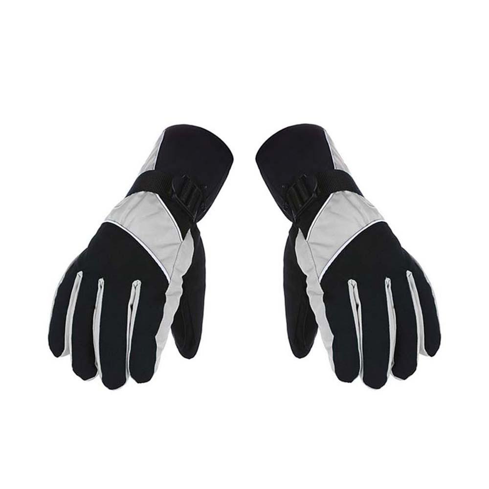 Soft Unisex Windproof Gloves PP Cotton Thickened Finger Mittens Gift Ski Anti-cold Gloves  Outdoor светло-серый