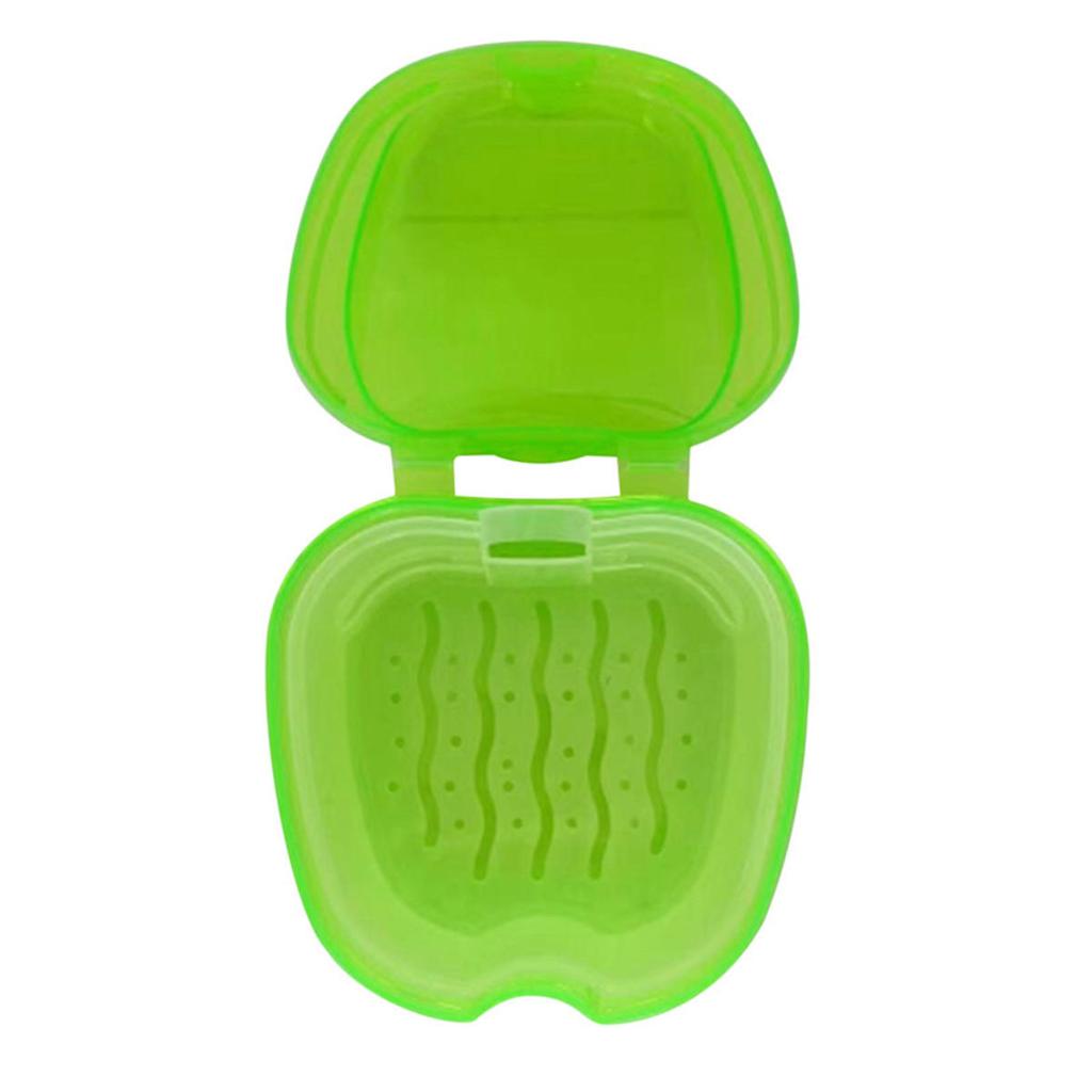 1Pc Denture Bath Box Organizer Dental False Teeth Storage Box with Hanging Net Container Cleaning Teeth Cases Artificial Tooth Boxes