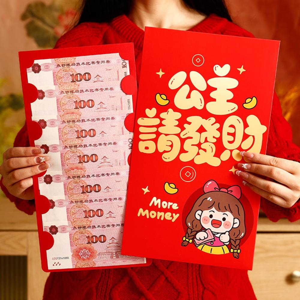 Cartoon New Year Money Envelope Traditional Bless Fortune Pocket Lucky Red Pockets  Spring Festival