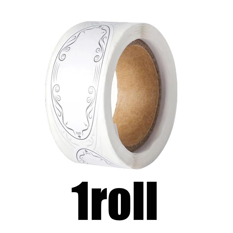 

1-3Roll Elliptical White Writable Labels Sticker For Food Classification Marking Waterproof Kitchen Storage Jar Labeling Tool