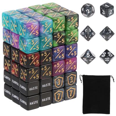 78Pcs Six Sided Dice Set Portable Plus and Minus Dice Set Acrylic Counter Dice Kit Card Games Accessories for Kid Arithmetic Toy