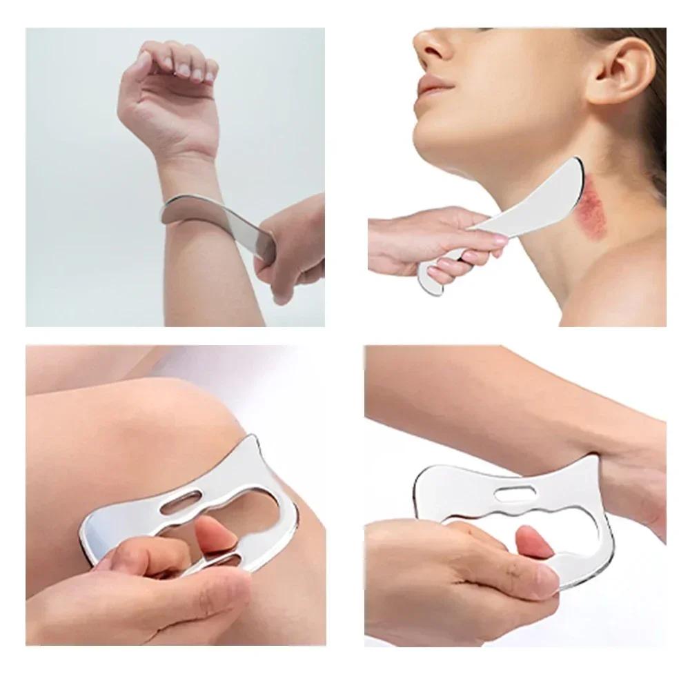 Gua Sha Tool Stainless Steel Muscle Full Body Skin Massage Tool Soft Tissue Myofascial Scraper Stuff Lymphatic Drainage Massager