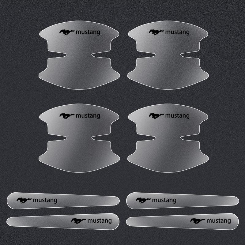 

Car Sticker 8PCS Car Door Handle Bowl Scratch Protective Stickers For Ford Mustang 2005 2006 2007 2008 2009 2016 GT Mach-E 2013