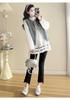 Spring 2026 Tassel Denim Vest & Korean Lace Patchwork Shirt Two-Piece Set