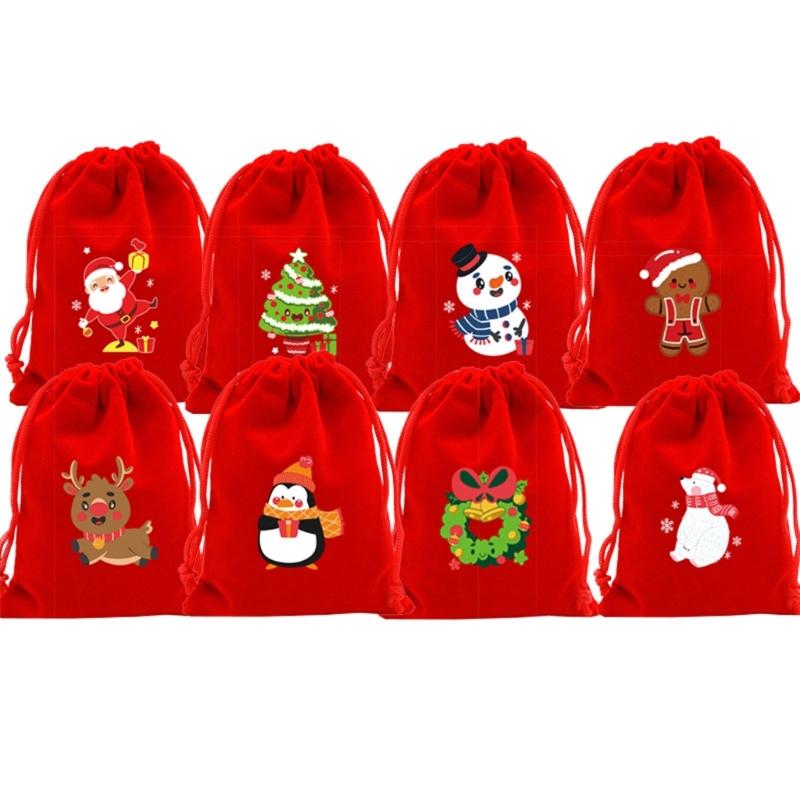 10Pcs Practical Drawstring Storage Pouches Jewelry Packaging Case for Holiday