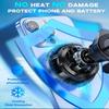 TEC Cooling Magnetic Wireless Car Charger Overheat Guard Cooling Fan Hook Clip Bracket for Vehicle Phone Charging Holder