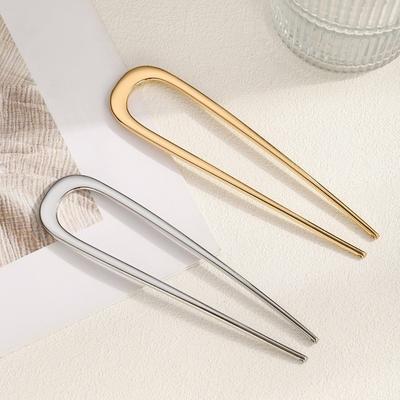 2Pcs Large Size Hair Clip Multifunctional Styling Aid Hairpin Simple Hair Fork  Hair Accessories