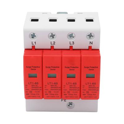 4P Surge Protective Device High Accuracy Exquisite Craftsmanship Safe Arrester Device AC385V
