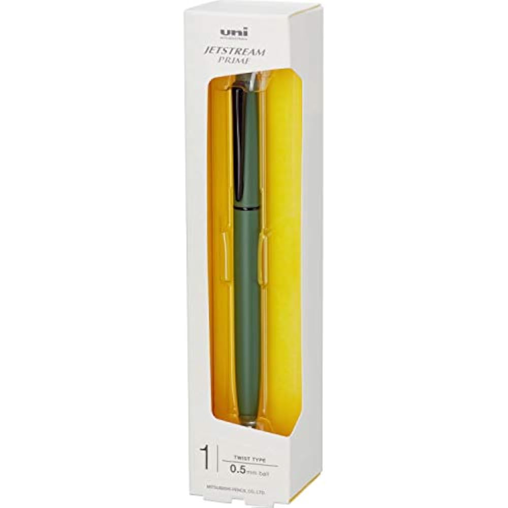 Mitsubishi Pencil Oil-based Ballpoint Pen Jetstream Prime Rotating Retractable 0.5 Dark Olive Eas...