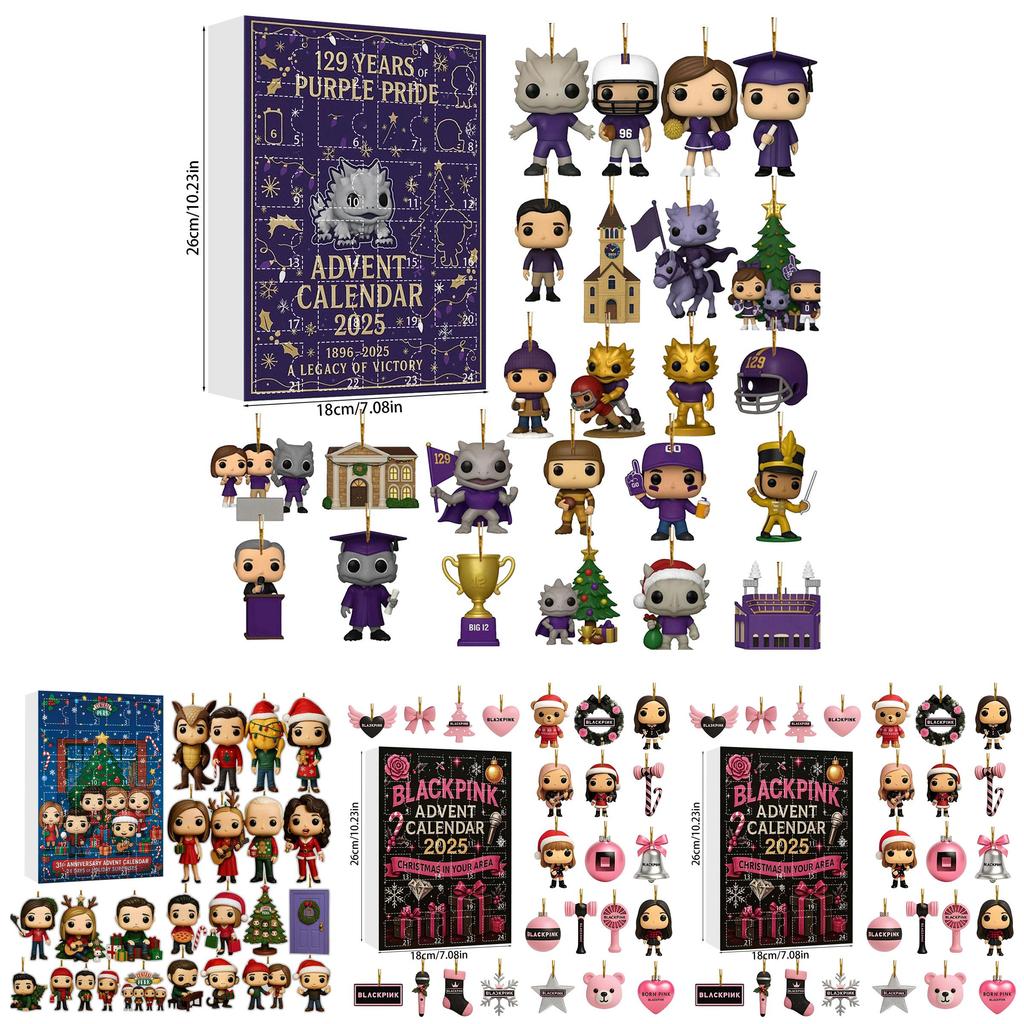 Stray Kids Weihnachts-Adventskalender mit 24 Acryl-Dekorationen zum Verschenken in der Weihnachtszeit