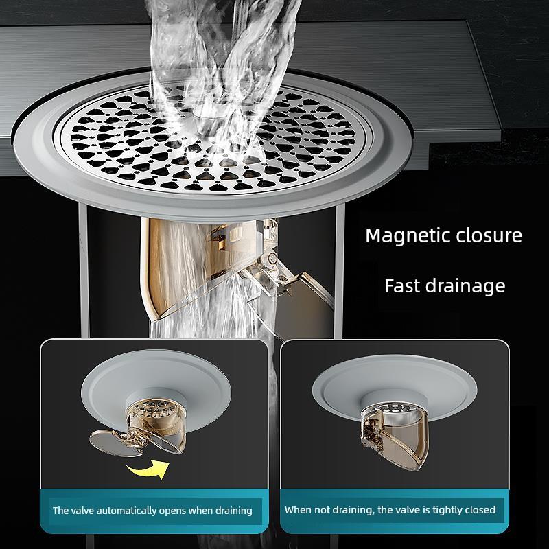Anti-Odor Floor Drain Core, Universal for Bathrooms, Insect-Proof Hair Filter, Anti-Odor Device for Drain Pipes, Sealing Cover