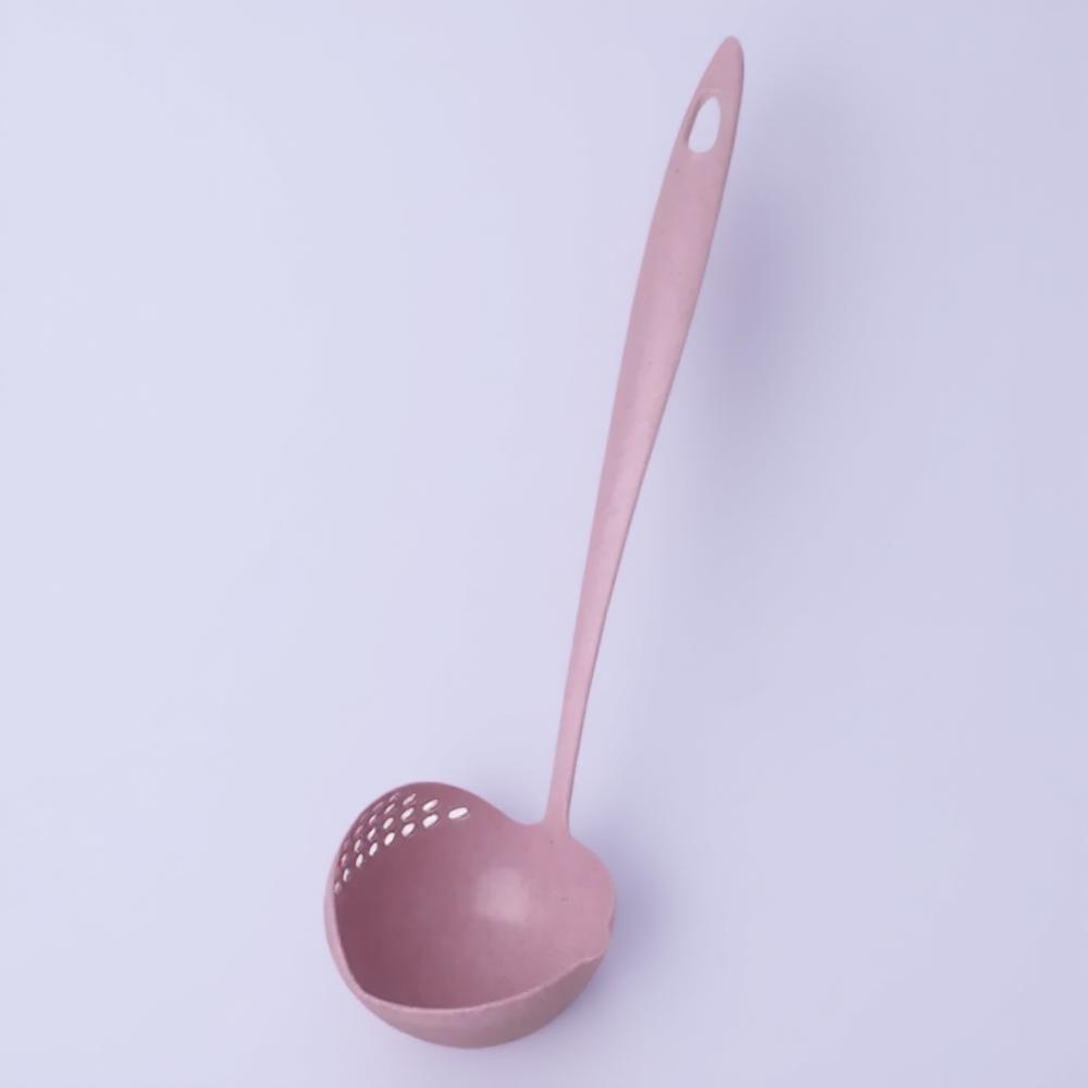 2-in-1 Suppenlöffel mit langem Griff und Sieb für den Heimgebrauch, Küchenschöpflöffel, Doppelfunktion, Geschirr