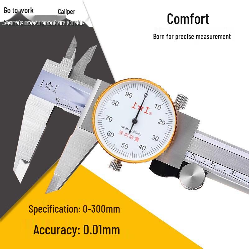 Shangong Stainless Steel Dial Vernier Caliper 0-150mm High-Precision, 300mm