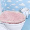 Toilet Mat Safety Elastic Easy Installation Bright Color Toilet Cover Hotel Bathroom Decor Elastic Fit Toilet Accessory