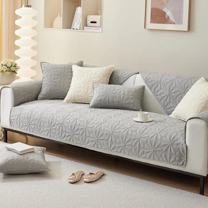 Hochwertiger Stoff Schleifsofa Überwurf Blume Jacquard Rutschfeste Couchbezüge Stickerei Sofa Handtuch Sessel Kissen Frühling Sommer