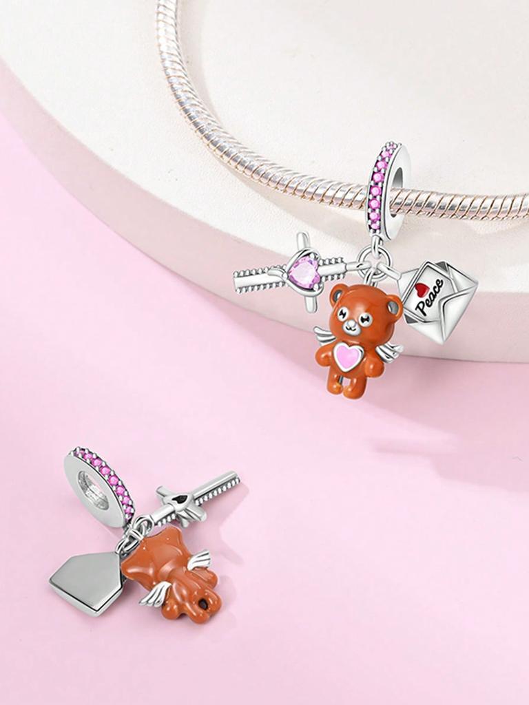 Peace Dove Protects The Earth Beads Charm Copper Plated Fit Charms Copperoriginal Bracelet For Jewelry Making Diy Charm