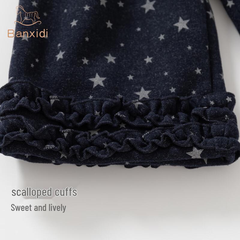Banxidi Girls' Fleece-Lined Straight Wide-Leg Pants