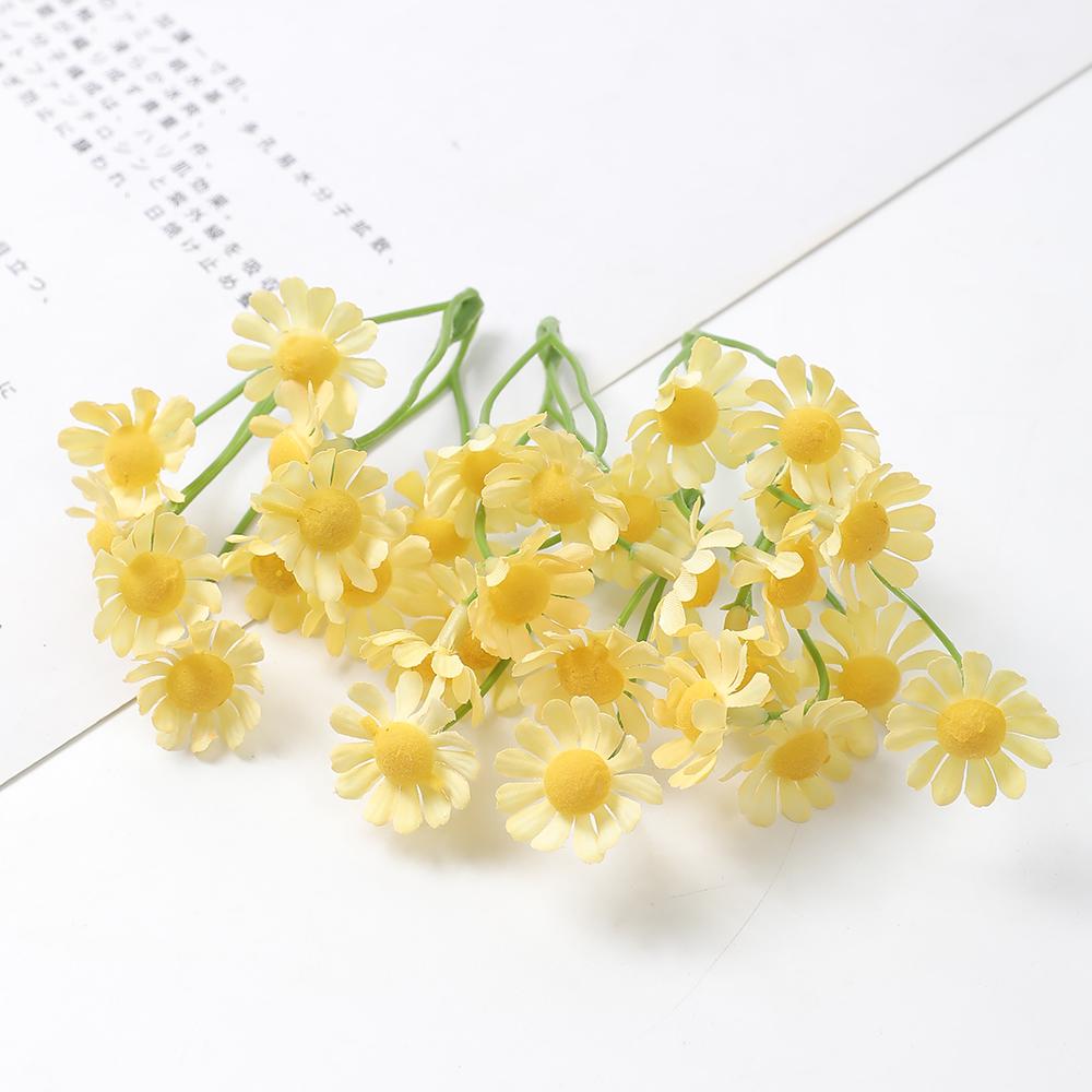 Pastoral Daisy and Sunflower Artificial Silk Flower Bouquet for DIY Wreath Decoration