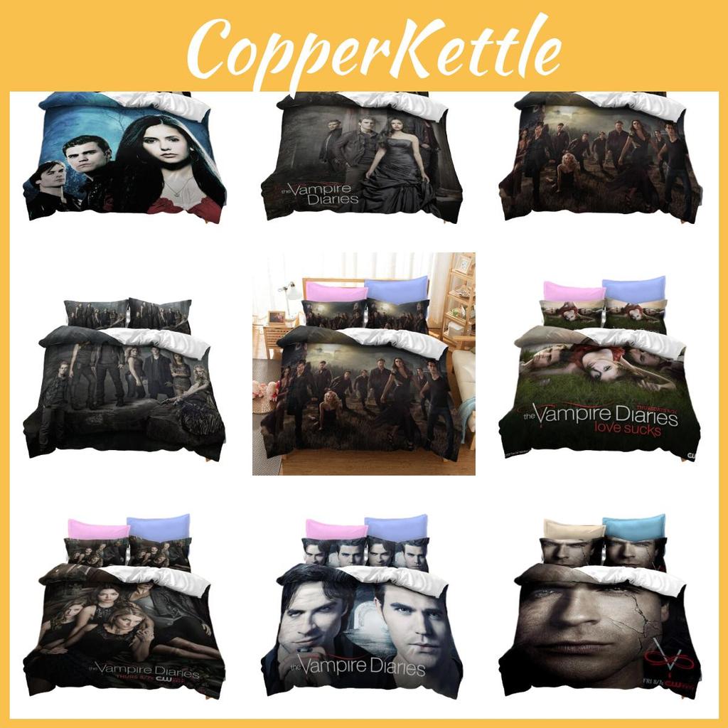 Vampirtagebuch 3D-gedrucktes Bettwäscheset Weiches und strapazierfähiges Polyesterfasermaterial