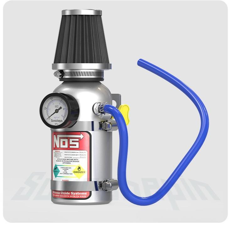 

Aluminium Nitrogen Acceleration Decoration Pot Motorcycle Electric Vehicle Modification for Vespa,NINEBOT,honda Cross Cub CC110 серебряный