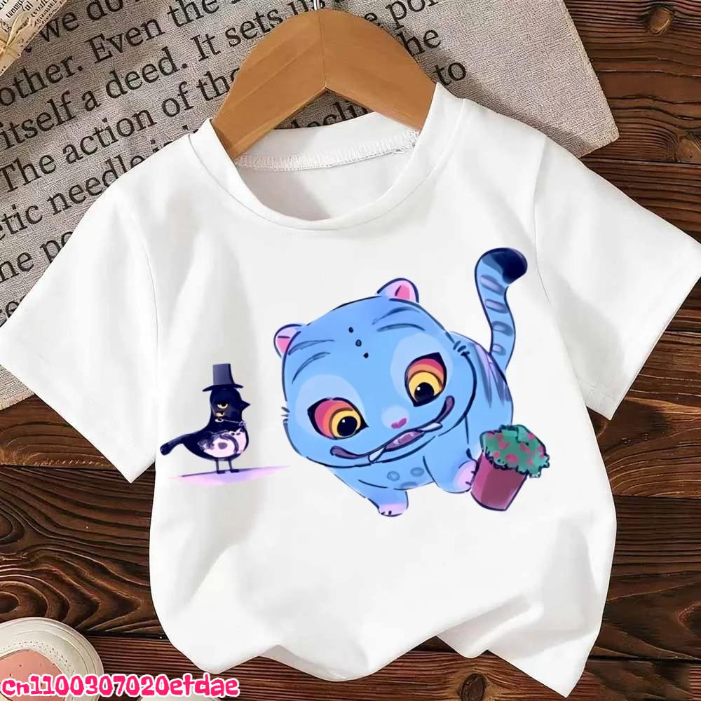 Demon Hunters Kpop T-shirt Girls Boys Short Sleeve Purple Tee Anime Children's Clothing Huntrix Tiger Harajuku Tops Tshirt Gifts