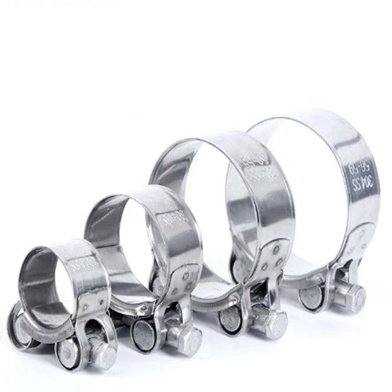Zinc-plated Iron Hose Clamps Adjustable Rust Resistant For Plumbing Automotive Repair