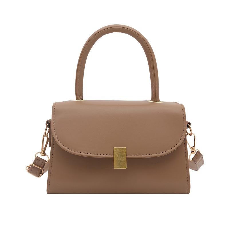 Retro Shoulder Small Bag Women's Bag Trendy Fashion PU Women's Handbag High Sense Messenger Small Square Bag