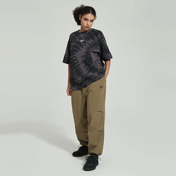 Reebok Retro Color Block Printed Sports Casual Crew Neck Short Sleeve T-Shirt Unisex Tops Black 24SRM405UGH0