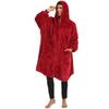 Wearable Blanket Hoodie Jackets for Men Full Zipper Oversized Hooded Blankets Coat Cozy Warm Fleece Blanket with Sleeves Men's Winter House Robes