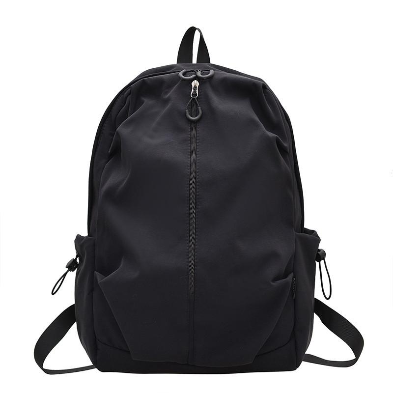 Large Minimalist Capacity Backpack With Solid Color Design For Daily Use