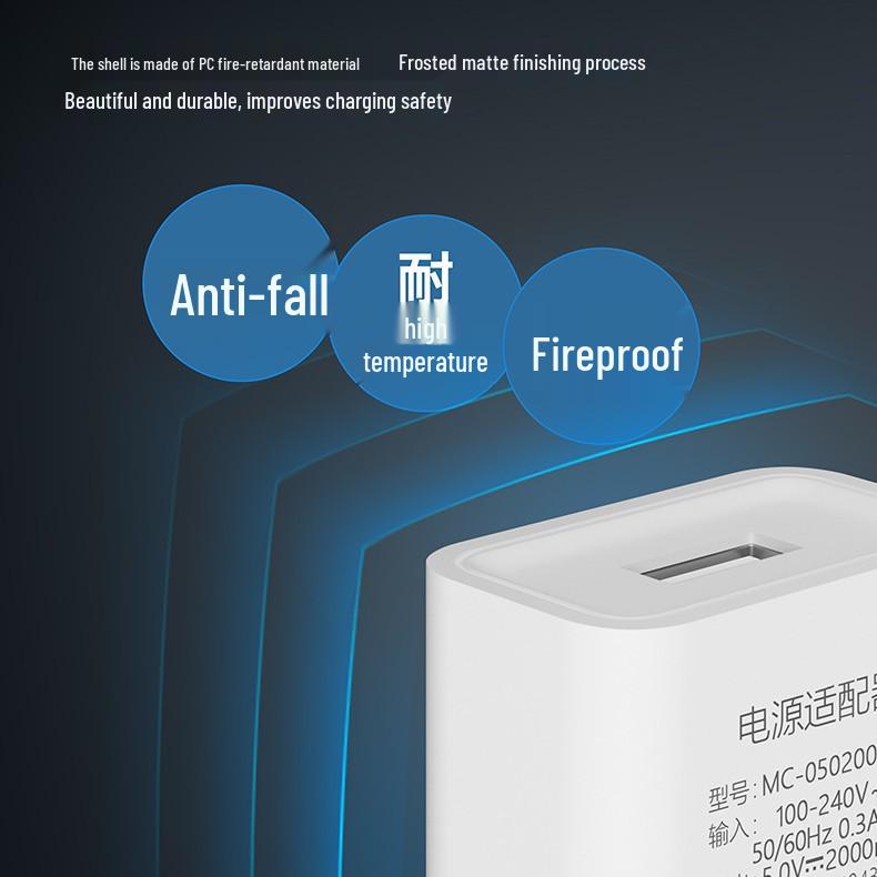 3C-zertifizierter USB-Netzteiladapter: 5V2A & 5V1A Mobiles Ladegerät für Universelle Geräte