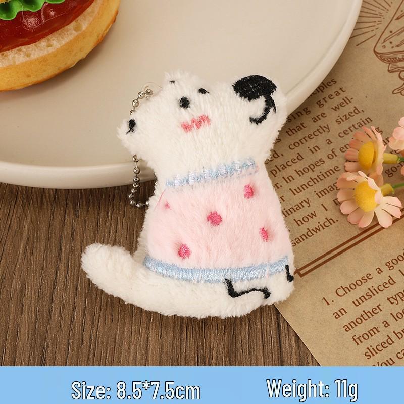 Adorable Plush Bear & Rabbit Brooch Keychain for Kids & Women - Cute Bag or Pin Accessory
