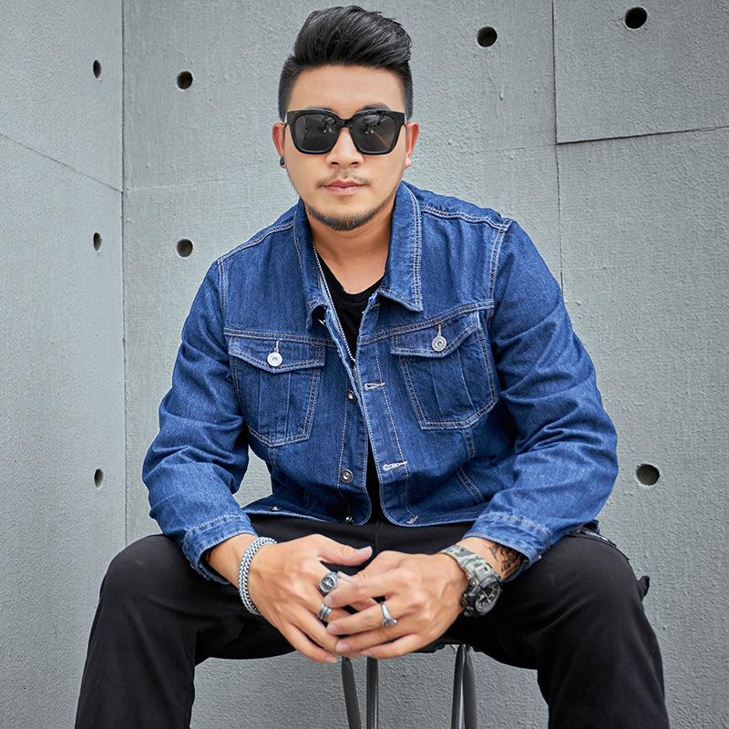 Veste en jean tendance pour homme grande taille - Manteau chemise en jean extra large pour homme - Printemps & Automne