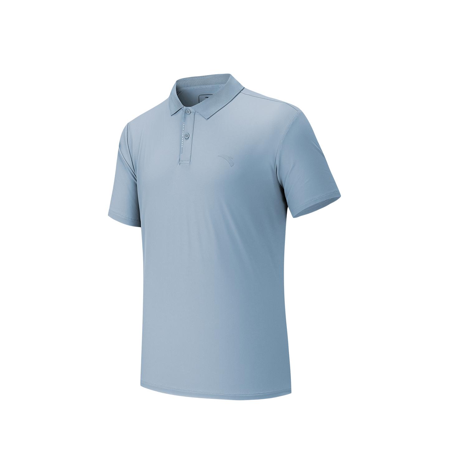 Anta Training Short Sleeve Polo Shirt Summer 2026 Men tops Blue Gray 952627120-3 S