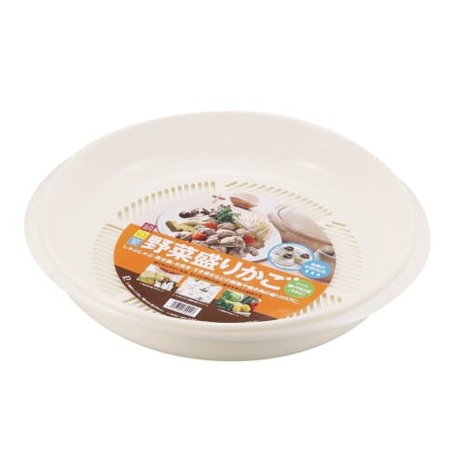 

Pearl Metal Nabe no Utage Vegetable Serving Basket (Made in Japan) H-5112 Beige, Width 400 x Depth 370 x Height 75mm