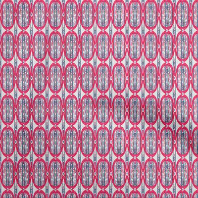 Cotton Flex Fuschia Pink Fabric Geometric Sewing Material Print Fabric By The Yard 40 Inch