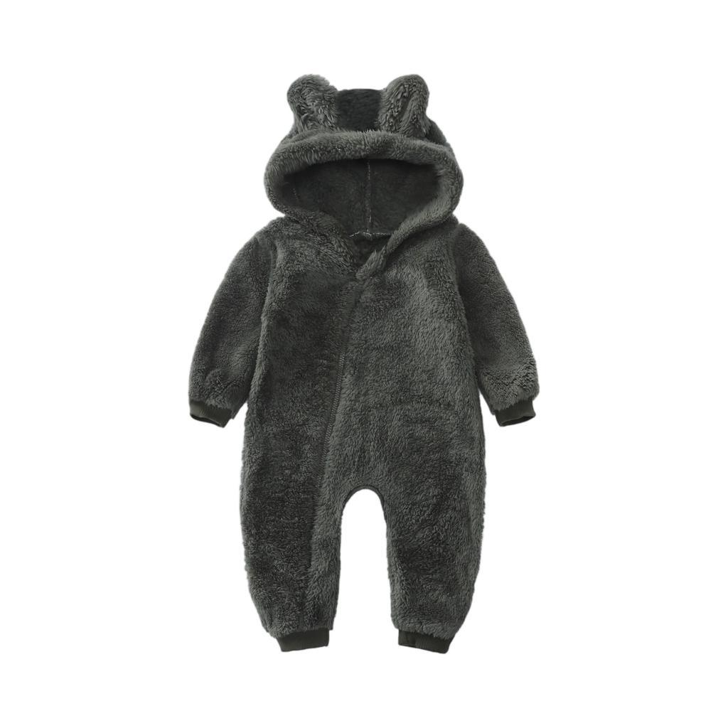 Kids' Hooded Romper - Winter Ears Outfit One-Piece