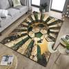 Flaming Soccer Ball Office Rug Chair Mat, Entryway Carpet, Suitable for Front Door, Bedroom, Living Room, Desk, Holiday Gift