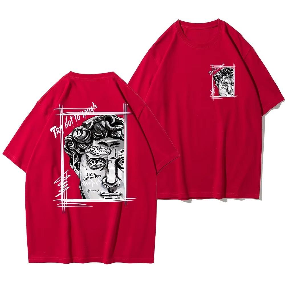 Motorcycle 2025 Creative Sculpture Expression Text Design Men's Cotton New T-Shirt Fashion Loose Summer New Top
