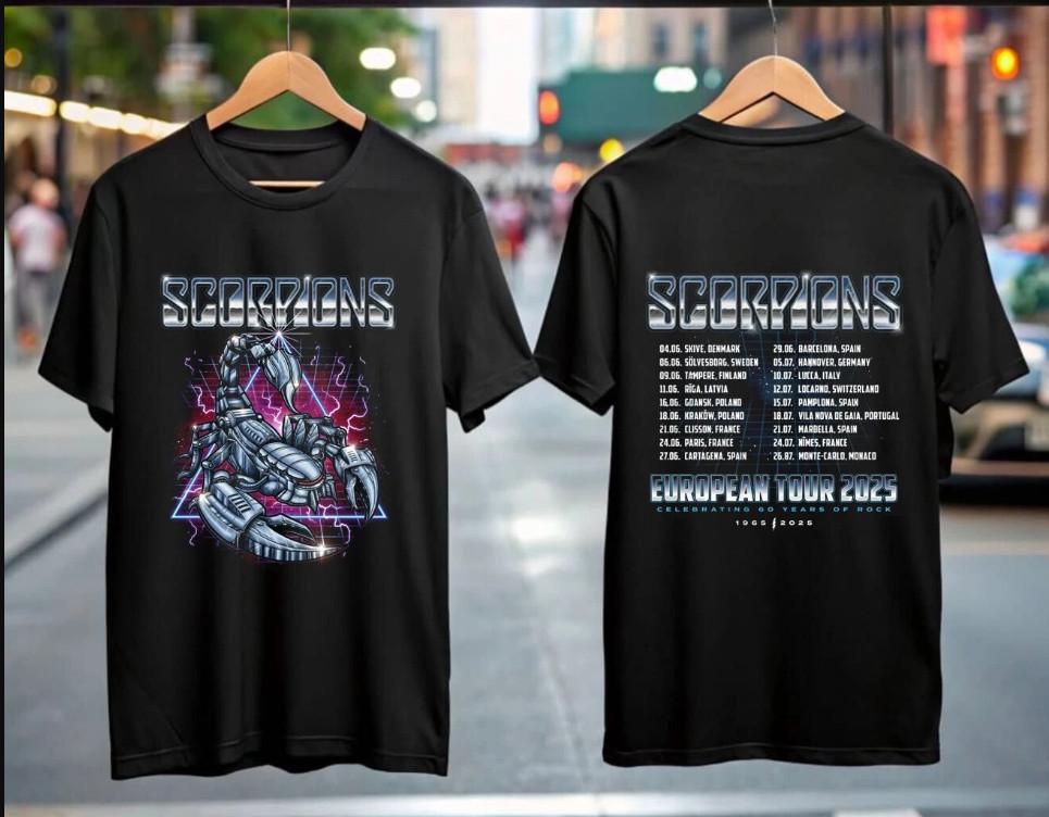 Scorpions 60th Anniversary Tour 2026 T-shirt size S-5XL S