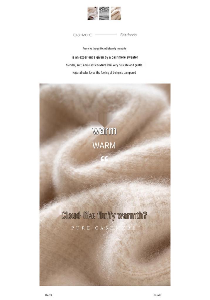 Women's Cashmere Stand Collar Zipper Sweater - Loose Fit Pullover & Cardigan