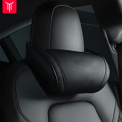 YZ Koltuk Kafalık Seyahat Dinlenme Boyun Yastık Tesla Modeli 3/Y/X/S PU Deri Boyun Yastık Bellek Köpük Yastıklar Araba