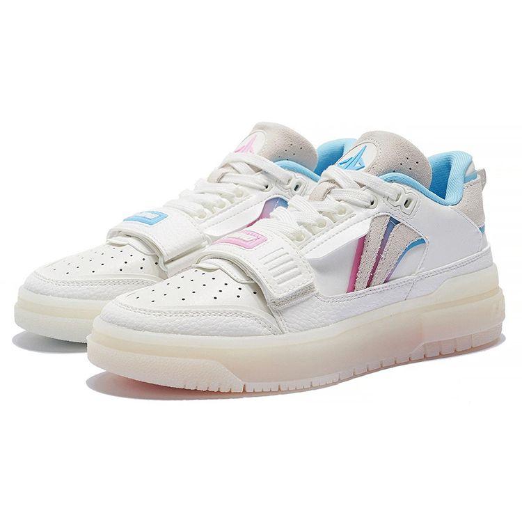 Li Ning Rookie Trendy Low Top Retro Basketball Shoes Women Sneakers Off-White ABCS050-4