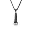 Kalen Hip Hop Trend Microphone Pendant Charm Men's Necklace Party Gift Zircon Stainless Steel Jewelry