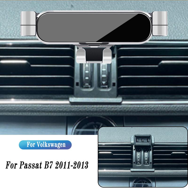 Car Phone Holder For Volkswagen Passat B7 B8 B9 2011-2022 Gravity Navigation Bracket GPS Stand Air Outlet Clip Rotatable Support